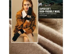 LUVAS de lã Business de inverno para mulheres, com tela tática | S/MARCA