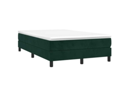 Cama Boxspring com Colchão 120x190 cm Veludo Verde Escuro MAISON EXCLUSIVE