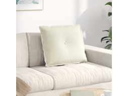 Vidaxl Travesseiro Para Costas Creme 60 X 50 Cm