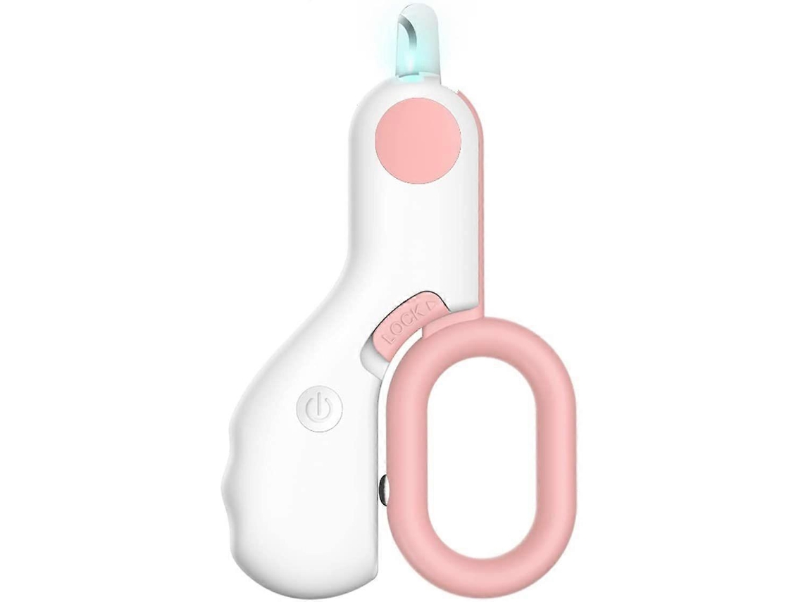 Cortador de unhas profissional LED para animais de estimação, seguro para pequenos roedores.