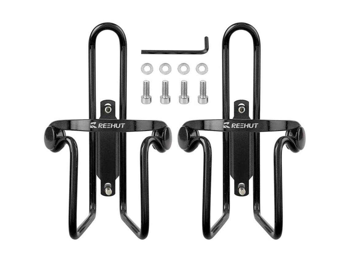 Suporte Para Garrafa De Bicicleta, Suporte Leve Para Garrafa Para Bicicleta, Ciclismo, Alumínio 2 Unidades, Preto Slowmoose