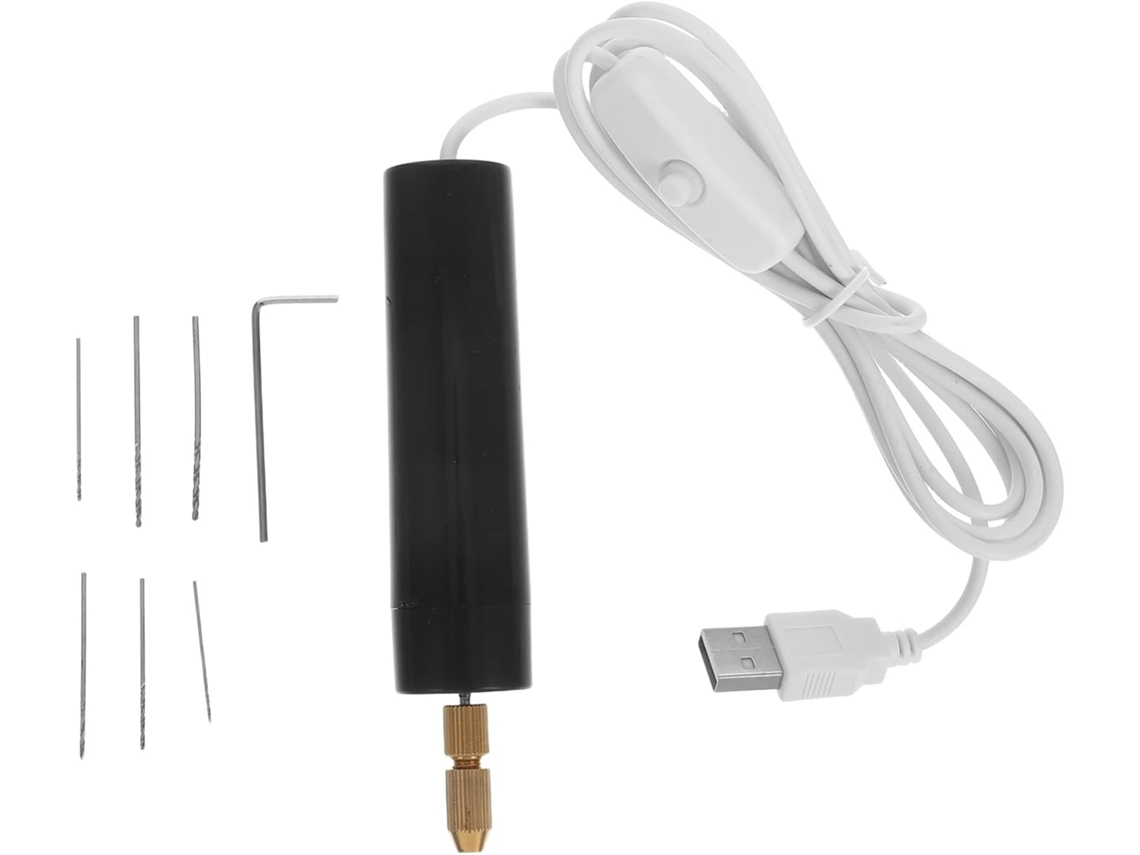 Mini Furadeira Elétrica Portátil Usb 5v Com Motor Potente Em Abs Para