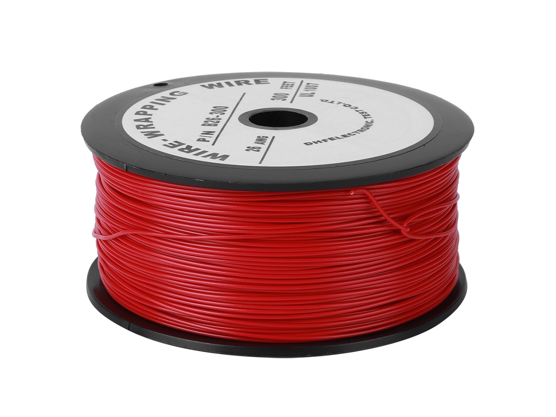 Cabo Elétrico Resistente A Altas Temperaturas Ul1007 26awg De 100m Para Equipamentos Eletrônicos.