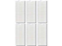 Conjunto De 6 Filtros Substituição Laváveis Para O Aspirador Pó Abir