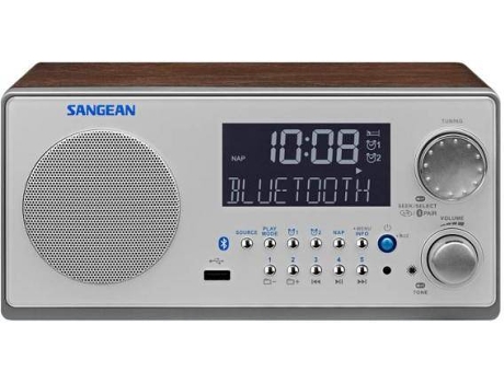 Rádio SANGEAN WR-22 (Castanho / Prata - Digital - FM / RDS  / AM - Bateria) — Digital