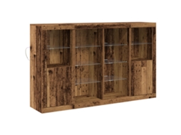 Conjunto 1 Buffet Moderno Vidaxl Castanho Derivados De Madeira (163 X 37 X 100 Cm)