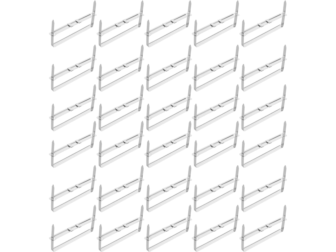 Conjunto De 50 Prendedores Papel Metálicos 80mm Com 2 Furos, Na Cor Prata, Ideais Para Arquivos De Escritório E