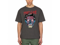 Rockinstone They Live Movie Alien Head Solid Smoke Adult T-shirt Size:s