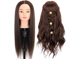 Cabeça de Manequim SFUSHOS com 80% de Cabelo Humano para Penteados