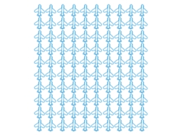 100 Pinças de Papel Bonitas Forma de Avião com Fio Revestido Cores Vibrantes para Scrapbook Cartão Manualidades Azul