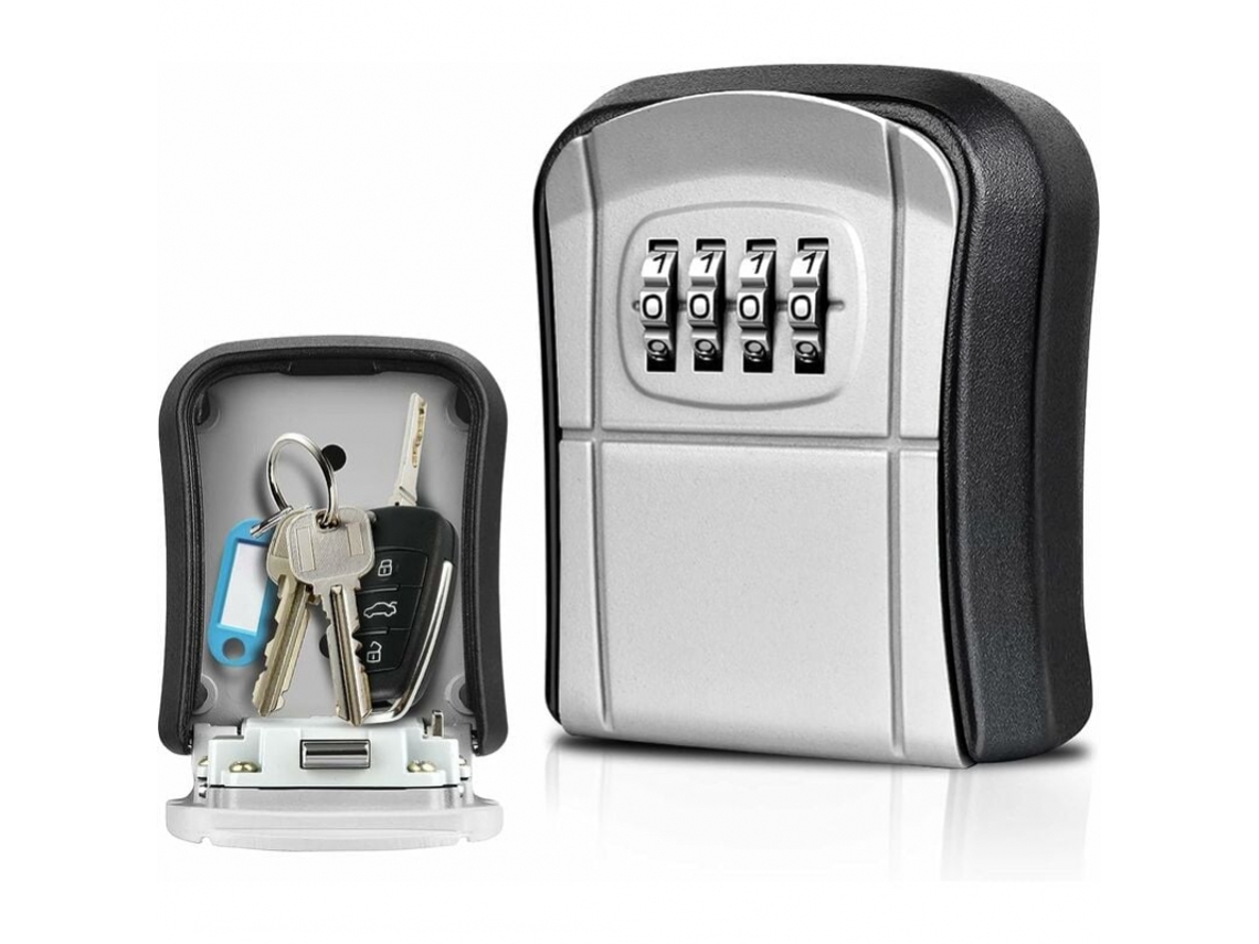Caixa De Chaves Cinza Para Parede, Mini Caixa De Chaves Para Exterior, Caixa De Chaves Com-aquaforge