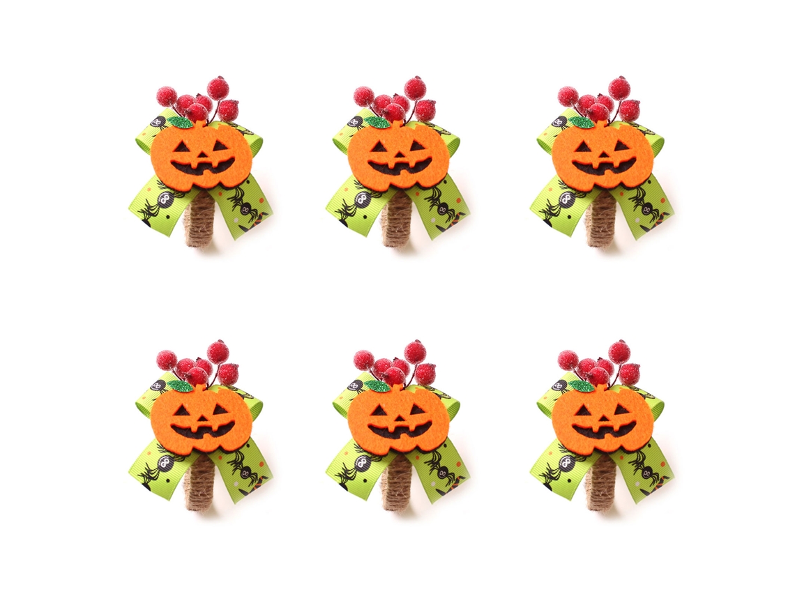Anéis Toalha De Mesa Calavera Halloween 6 Peças
