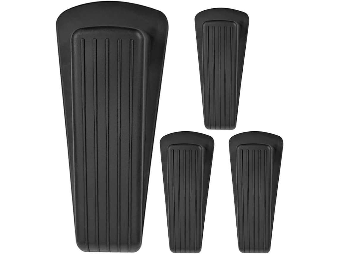 Conjunto De 4 Cunhas Porta Para Uso Doméstico, Com Fácil Instalação E Design Moderno Elegante Em Material Tpr