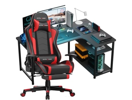 Conjunto De Cadeira Gamer Mesa Gamer Em Forma De L, Mesa Gamer E Cadeira Para Computador Gtplayercomhoma
