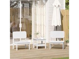 Vidaxl Cadeiras De Jardim 2 Pcs 60x52,5x72 Cm Pinho Maciço Branco