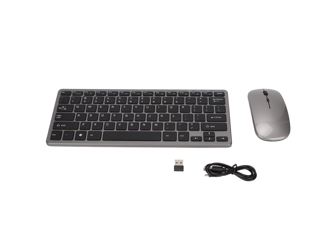 Combo de Teclado Y Ratón Inalámbricos Recargables de 2,4 Ghz Con Dpi Ajustable Y Diseño Ergonómico para Ordenadores.
