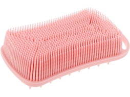 Escova De Banho Para Bebê, Acessório Para Esfoliação Corporal, Superfície Lisa De Silicone, Rosa, Para Massagem E Hora