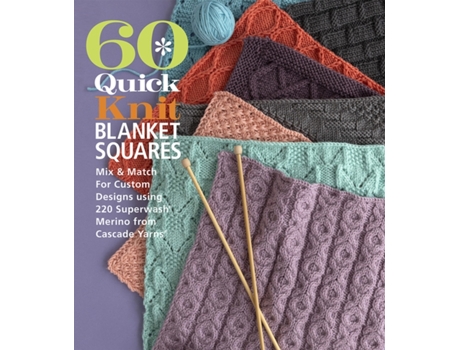 Livro 60 quick knit blanket squares de compiled by sixth amp spring books (inglês)