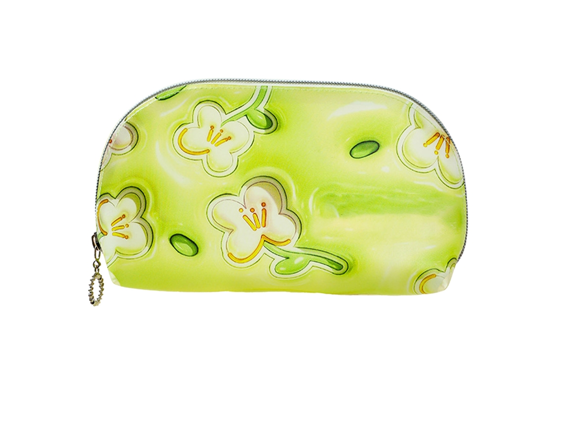 Bolsa de Maquiagem Portátil TPU à Prova D'água, Semicircular, para Viagem, com Fechamento Zipper com S/MARCA