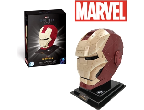 Puzzle 3D WORLDBRANDS Iron Man - Capacete Homem de Ferro Real (Idade Minima: 8 anos - 92 peças)