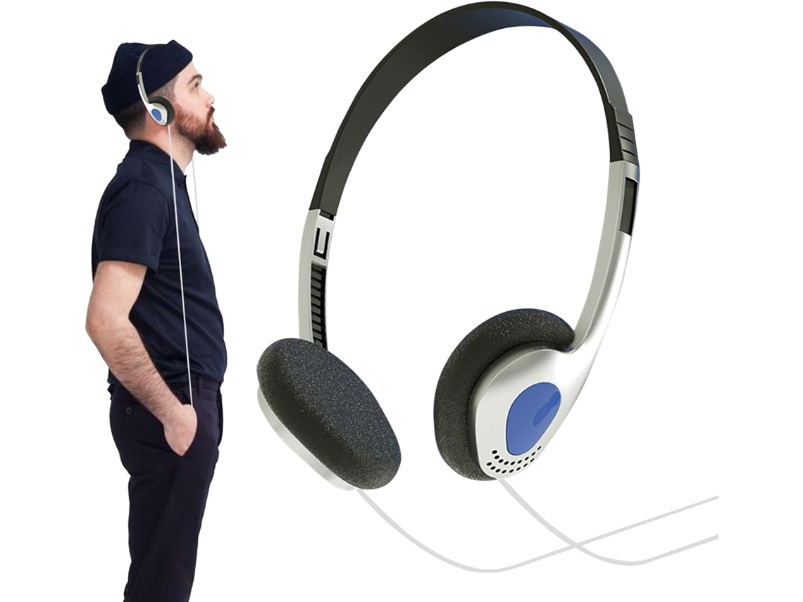 Fones De Ouvido Retrô Supra Auriculares – Estéreo Leves Com Estilo Vintage