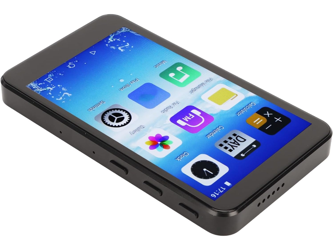 Reprodutor de MP3/MP4, Bluetooth 5.0, Tela, Bateria de 1500 mAh, Alto-falante, Gravador Wi-Fi com 4