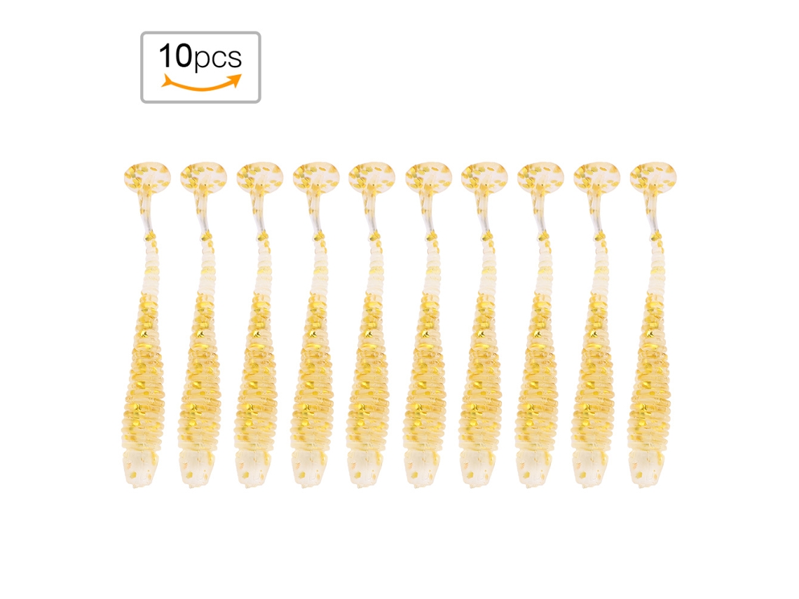 Lure T-tail Soft Bait (simulated Bait For Easy Fishing) 1g/5cm, 10 Pieces Per Pack, Model J
