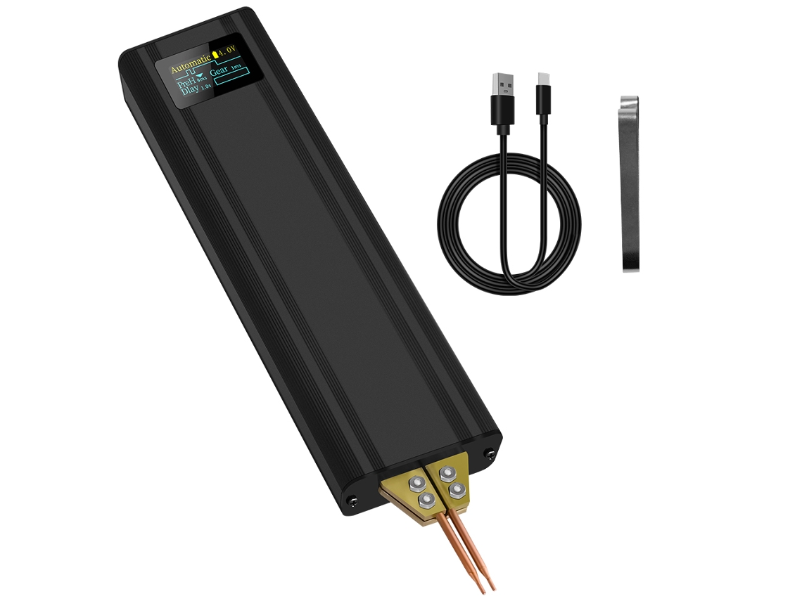 Placa De Controle De Máquina De Soldadura De Pontos Ajustável 80 Marchas Com Tela Digital Para Baterias De Lítio E Lâminas De Níquel 0.1-0.2mm