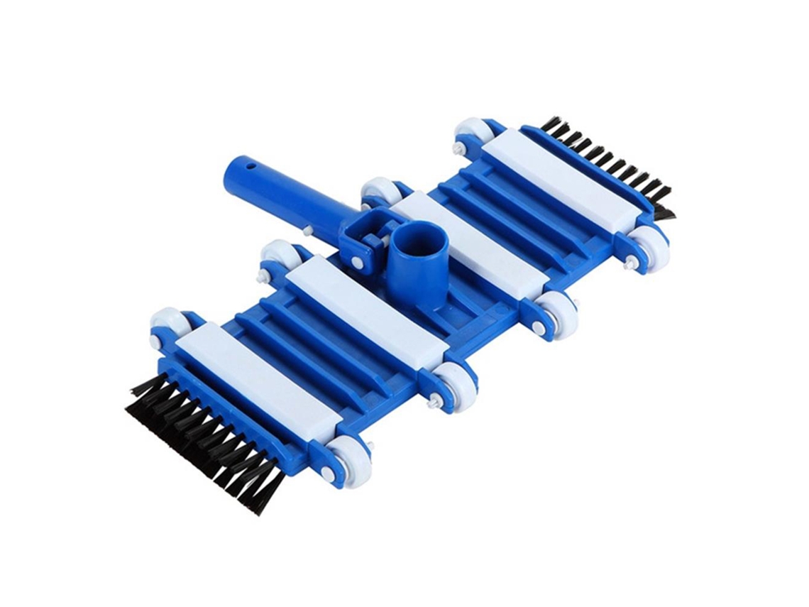 Cabeçalho De Aspiração Para Piscina De 35,56 Cm Com Escova, Base Ponderada E Rodas, Ferramenta De Limpeza Para Fundo E Parede De Piscina