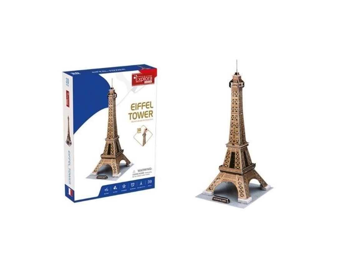 Quebra Cabeça 3d Torre Eiffel Jogo De Construção Explora 39 Peças A Partir De 5 Anos