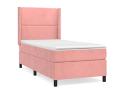 Box Spring Bed, Box Spring Beds Vidaxl Cor-de-rosa Veludo (90 X 190 Cm)