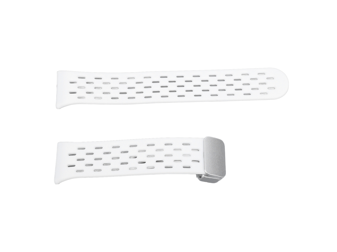 Correa De Reloj De Silicona Con Liberación Rápida Ligera Estilizada Y Transpirable Para Galaxy Fit3 Blanca
