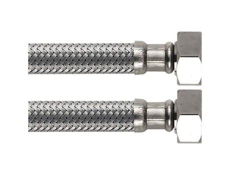 Mangueira Fêmea Dupla Boutte 15x21 Ondulada Cromada 80 Cm