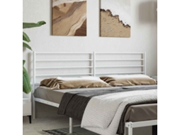 Vidaxl Cabeceira De Substituição 200 Cm Metal Branco