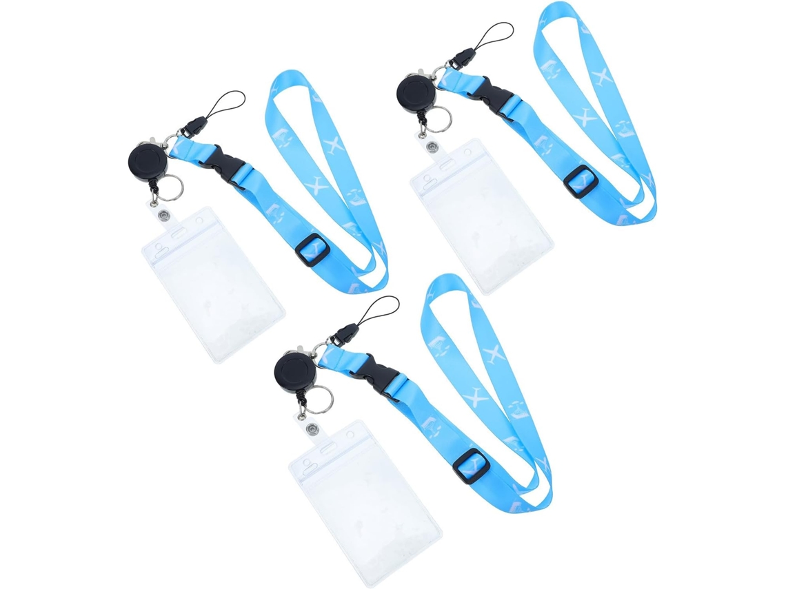 Porta Crachá Popetpop Em Pvc Com Design Retrátil, Conjunto De 3 Peças, Ideal Cruzeiros E Eventos Especiais, Feito
