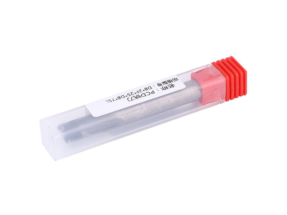 Fresa De Diamante Pcd De Duas Lâminas Com Ponta Redonda Para Fresadora D8x2fx25xd8x75l