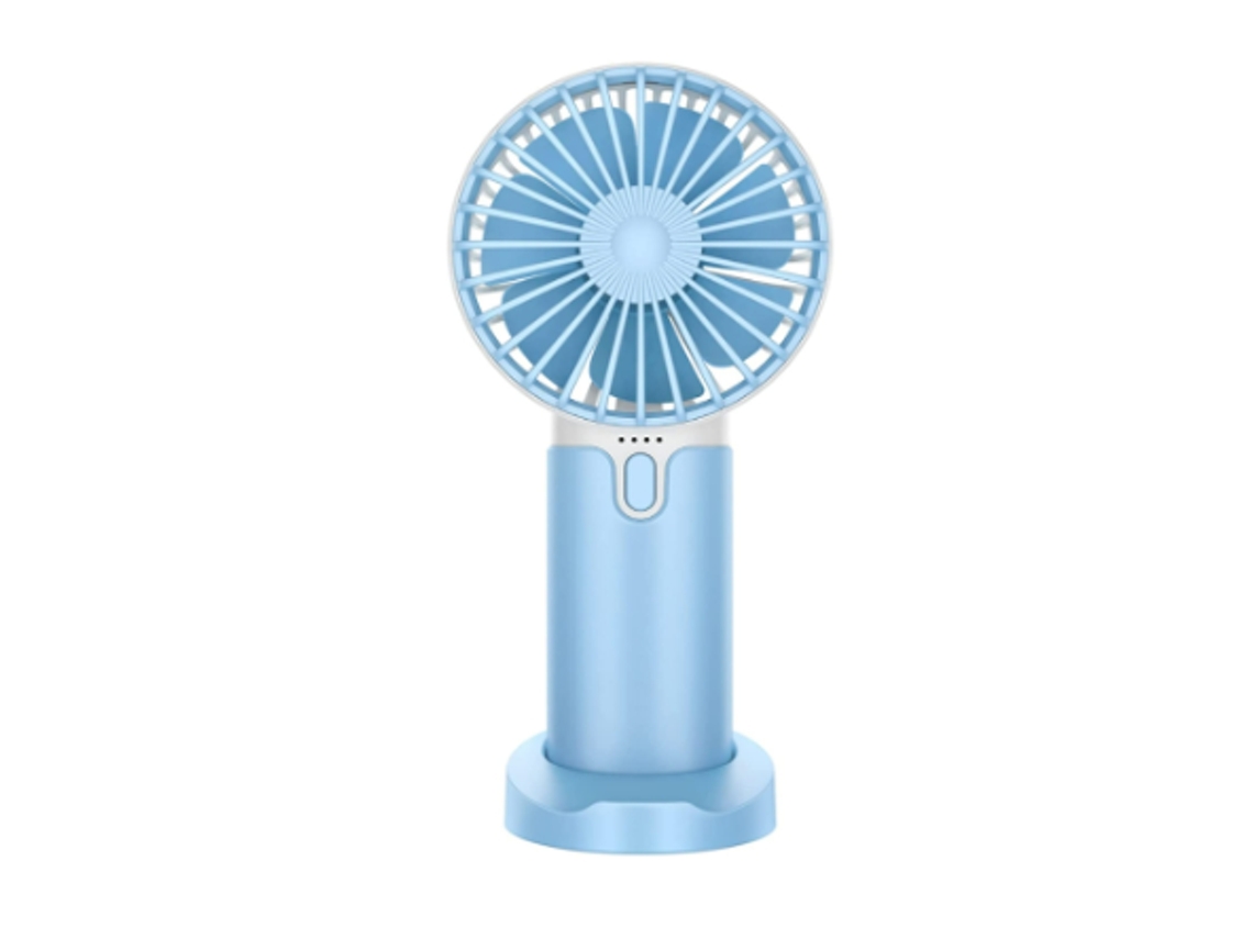 Ventilador Portatil 2400mah 3 Velocidades Casa/viagem Azul Yizhood