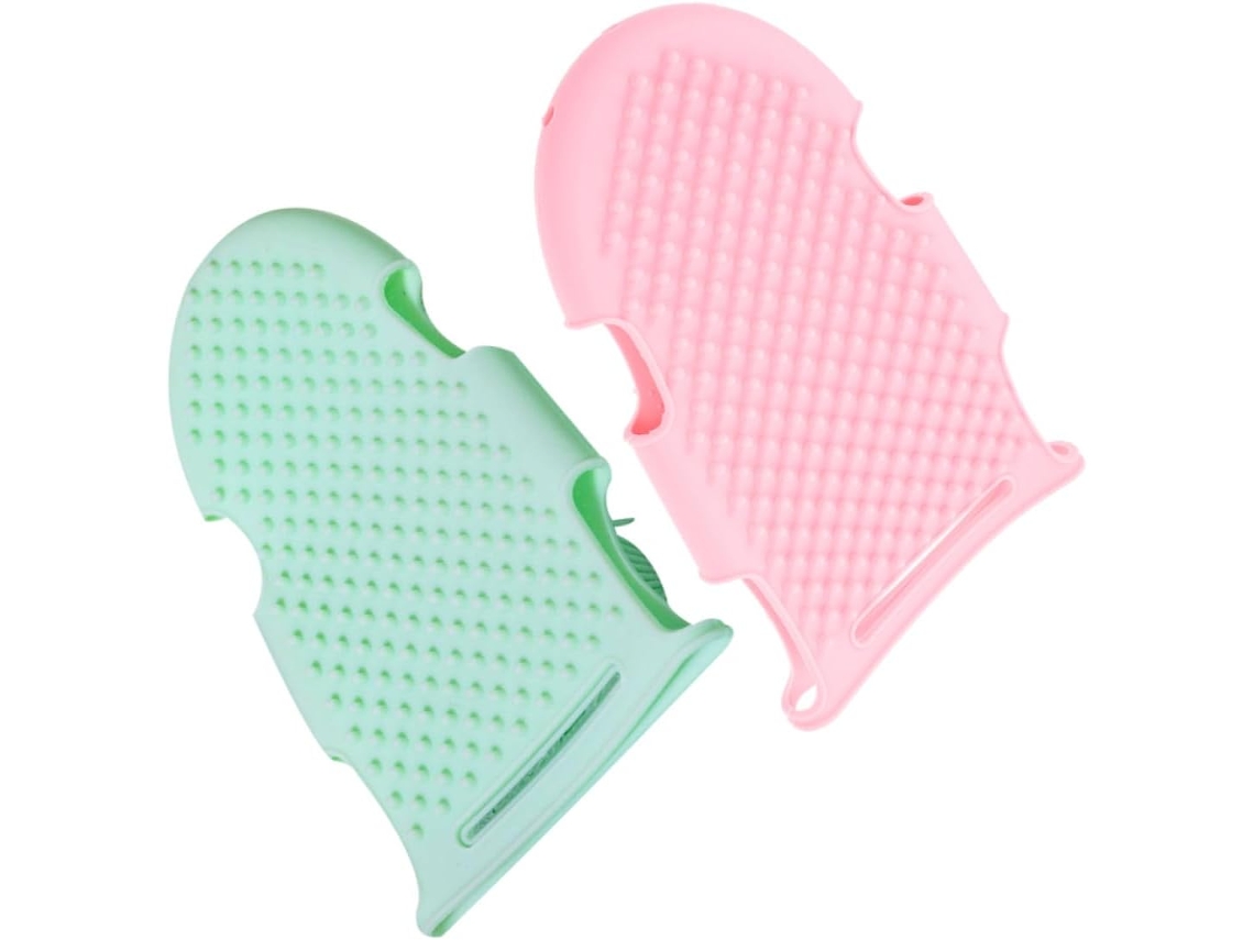 Conjunto De 2 Escovas Silicone Para Banho, Para Esfoliação E Massagem Corporal Acessórios Suaves Uma Confortável No