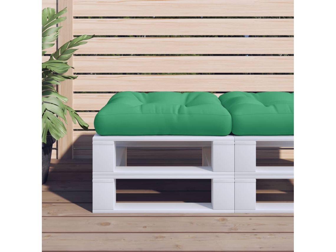 Vidaxl Almofadão P/ Sofá Paletes 60x60x12 Cm Tecido Verde