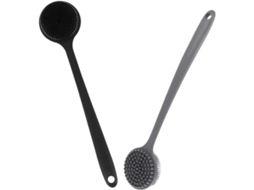 Lurelia Conjunto De 2 Escovas De Silicone Para Duche, Silicone Macio, Cabo Longo E Com Argola, Uso Diário Confortável