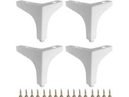 Pés De Metal Branco Para Móveis, 10cm 4 Polegadas, Conjunto De 4, 1, 4mm De Espessura
