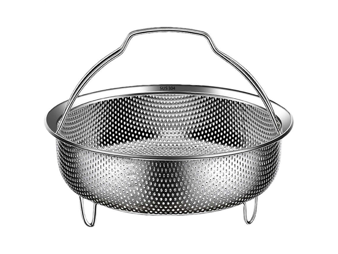 Cesto Para Cozinhar A Vapor Em Aço Inoxidável Com Alça Resistente Ao Calor, Para Panelas E Panelas De Pressão, 22 Cm