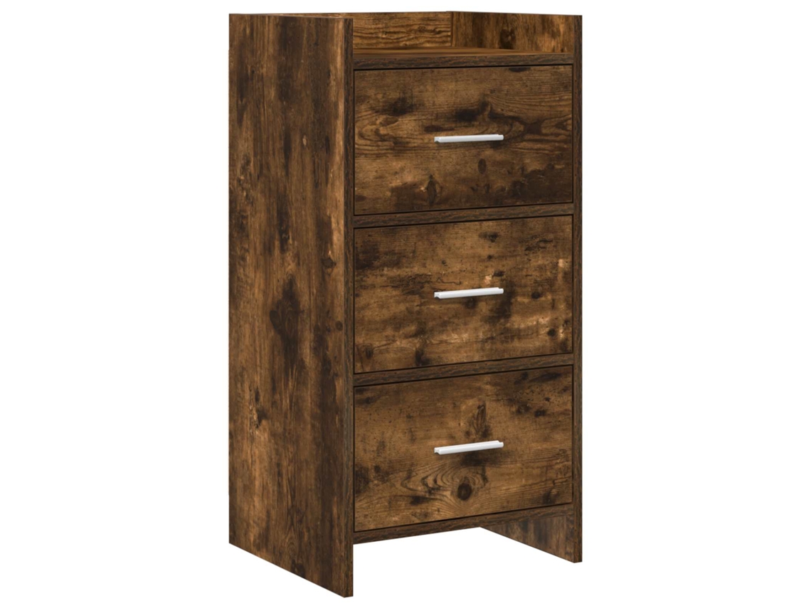 Vidaxl Buffet Carvalho Fumado 40 X 36 X 80 Cm Derivados De Madeira