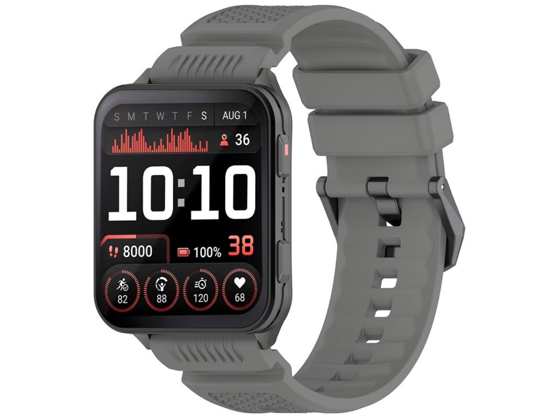 Bracelete para Garmin XIAOMOYU Venu X1 Silicone Fivela de Aço Preta Cinza Escuro
