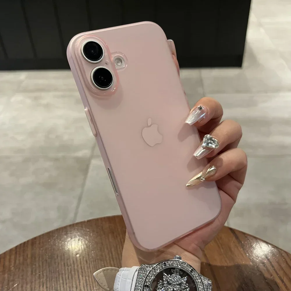 (iphone 11 Rosa) Capa Ultrafina Para Celular, Fosca, Transparente E Resistente A Impactos.