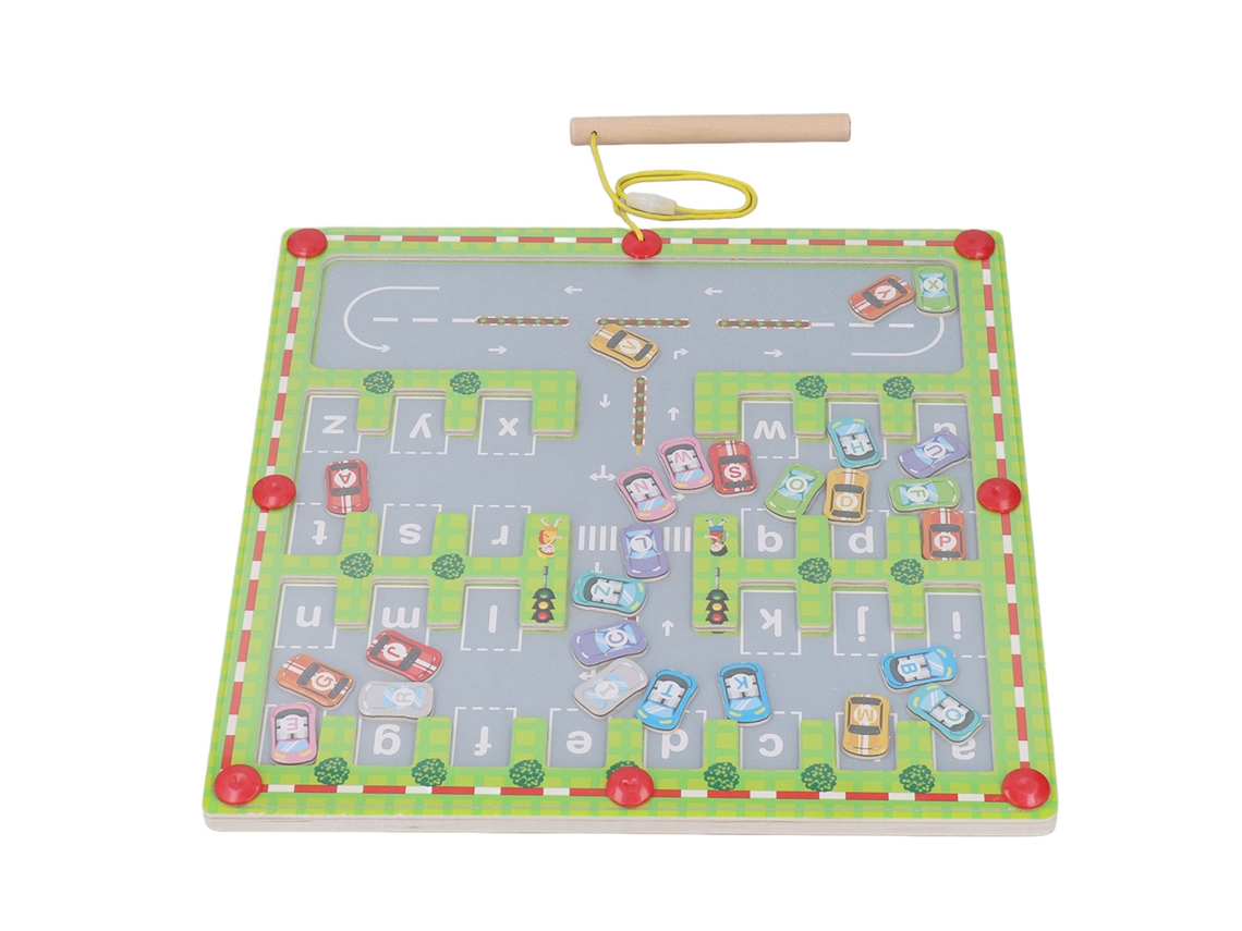 Mali jogo de Correspondência de Letras de Madeira com Tabuleiro Magnético para Desenvolvimento Motor e Aprendizagem Infantil