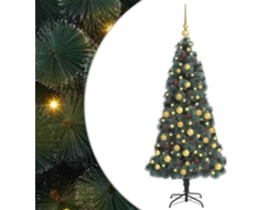 Vidaxl Árvore De Natal Artificial Pré-iluminada Com Conjunto De Bolas