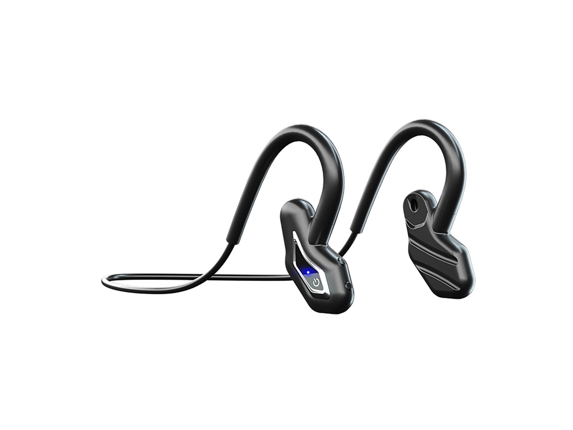 Fone de Ouvido de Condução Óssea Gancho de Orelha com Memória Embutida Ipx5 À Prova D'Água Esportes Sem Fio Bluetooth Compatível com Fones de Ou