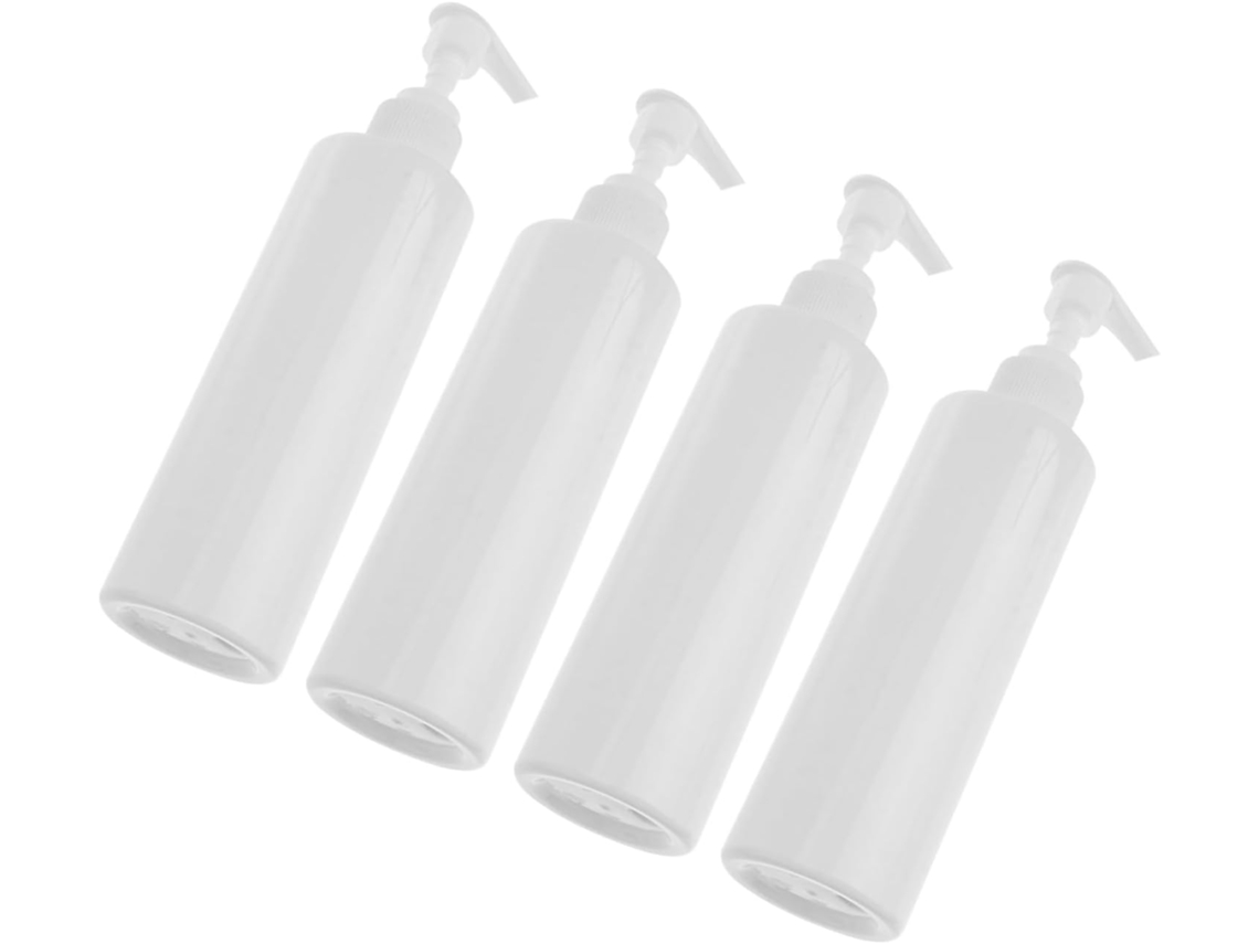 De 4 Frascos Recarregáveis Vazios Para Viagem: Shampoo, Loção E Outros Produtos.