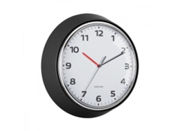 Relógio de Parede Retrô Moderno D34Cm Tempo Presente Preto PRESENT TIME